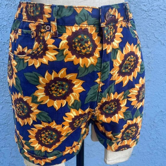 Sunflower Denim Shorts Size 31 Forever 21 90s boho Cottage - Picture 7 of 8